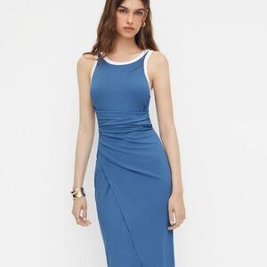 CIDER | Elegant Blue Sleeveless Dress